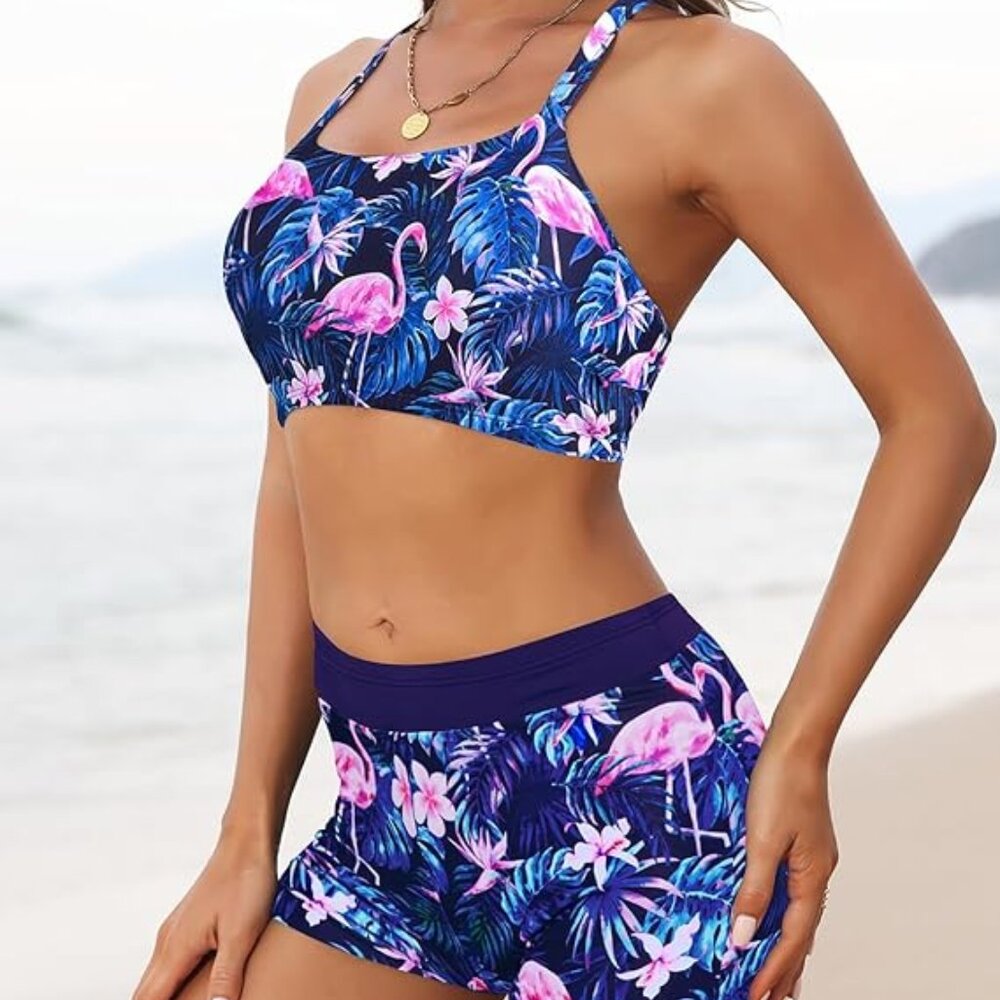 *NEW* (M) Aqua Eve 3-Piece Tankini Swimsuit for Women